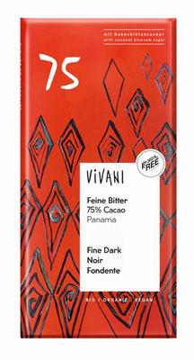 Vivani Chocolade puur 75% kokosbloesemsuiker bio