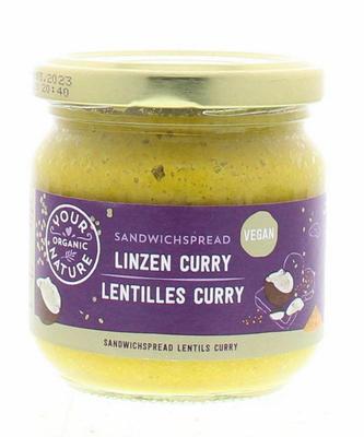 Your Organic Nature Sandwichspread linzen curry bio