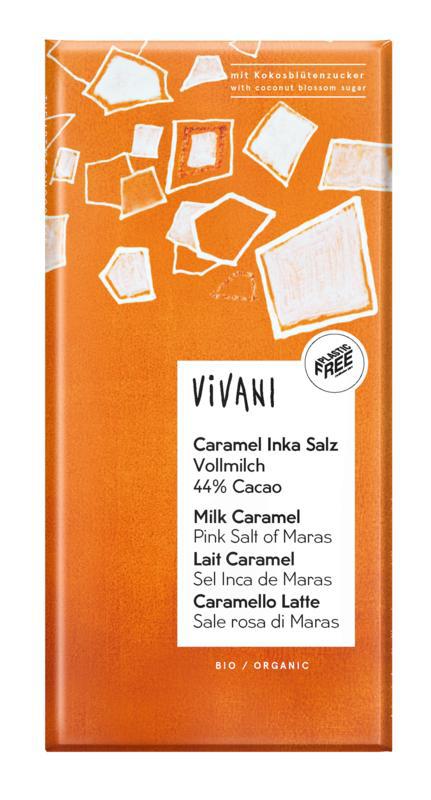 Chocolade melk car. zeezout kokosbloesemsuiker bio