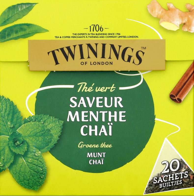 Groene thee munt chai