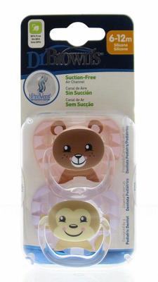 BROWN Fopspeen prevent animal fase 2 assorti
