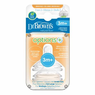 Dr. Brown's Options+ speen fase 2 brede halsfles
