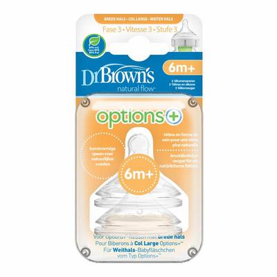 Dr. Brown's Options+ speen fase 3 brede halsfles