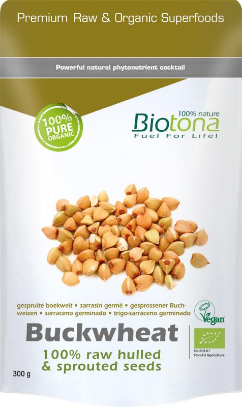 Buckwheat raw hulled & sprouted seeds bio