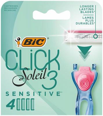 BIC Click 3 soleil shaver sensitive cartridges bl 4