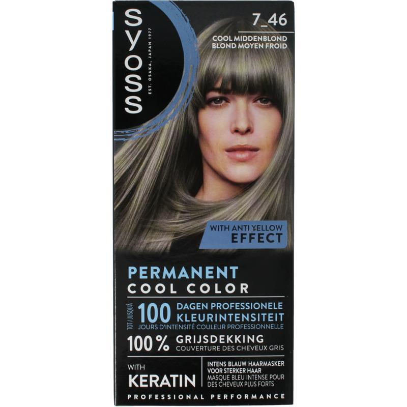 Permanent cool color 7-46 middenblond