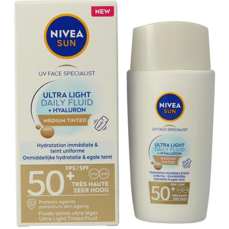 Sun face daily fluid SPF50 tint medium
