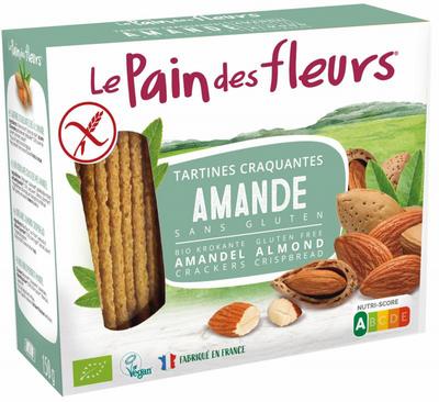 Pain Des Fleurs Krokante crackers amandel glutenvrij bio?