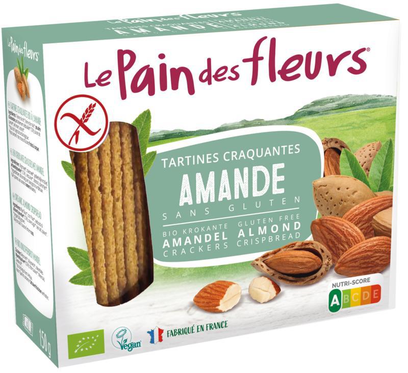 Krokante crackers amandel glutenvrij bio?