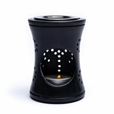 Volatile Wierook en olie verdamper zwart zeepsteen