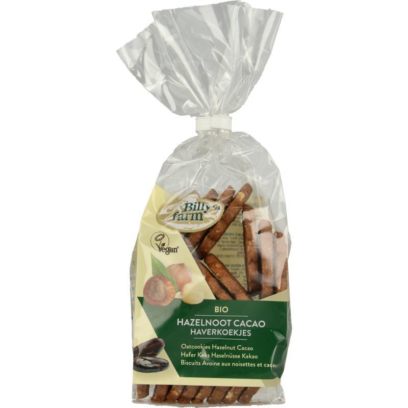 Haverkoekjes hazelnoot-cacao bio