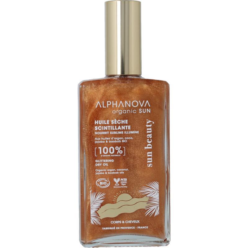 Sun glittering dry oil bio