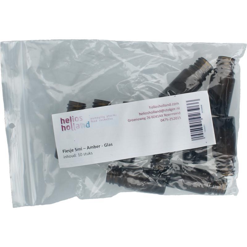 Flesje glas 5ml amber