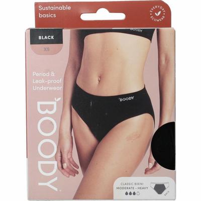 BOODY Menstruatieondergoed bikinislip zw norm/hevig XS