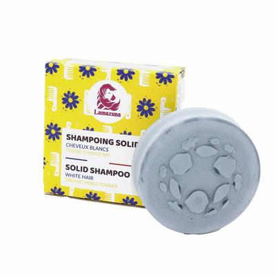 LAMAZUNA Shampoo bar white hair d'indigo powder
