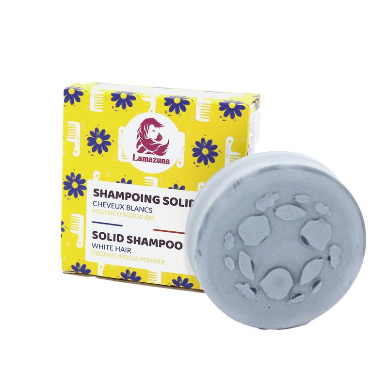 Shampoo bar white hair d'indigo powder