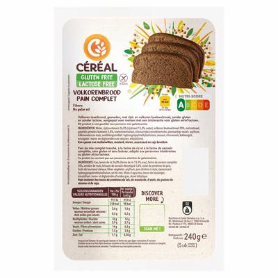 Cereal Volkorenbrood gluten- en lactosevrij