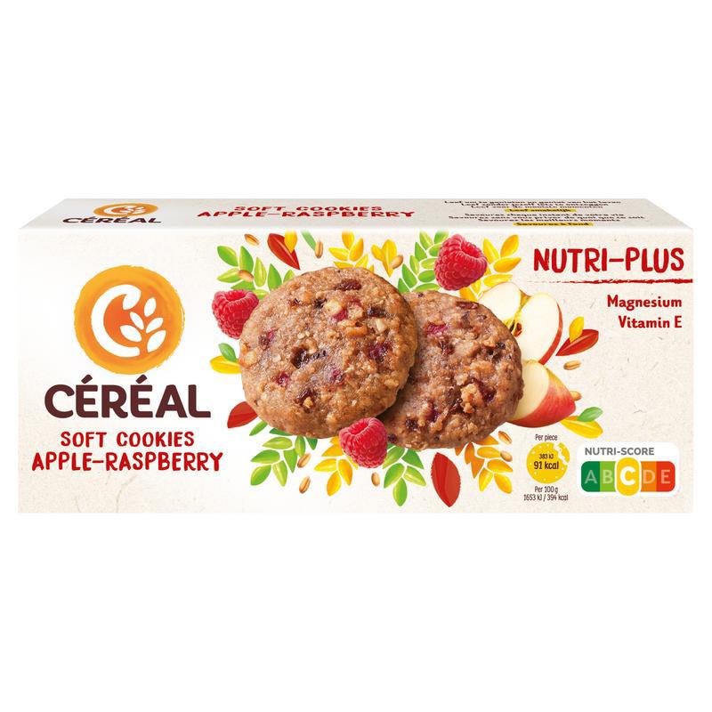 Zachte koekjes appel-framboos nutri-plus