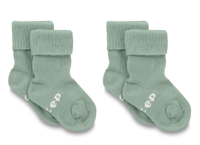 Blijf baby sokjes 6-12 mnd pale green/groen