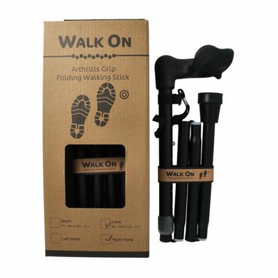Able 2 Wandelstok anatomisch opvouw zwart mat rechts