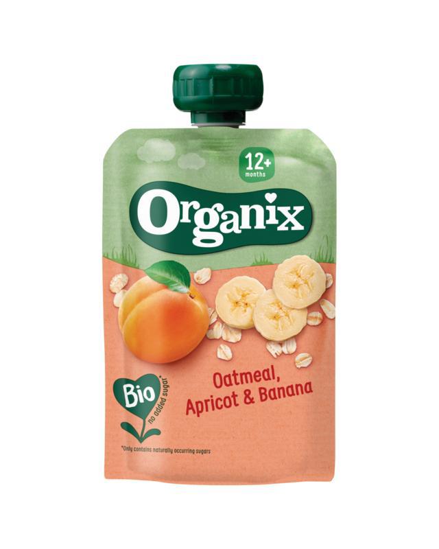 Knijpfruit havermout, abrikoos, banaan 12M+ bio