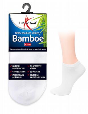 Lucovitaal Bamboe enkelsok wit maat 35-38