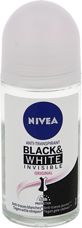 Deodorant roller invisible black & white clear