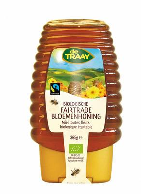de Traay Bloemenhoning knijpfles Fairtrade bio