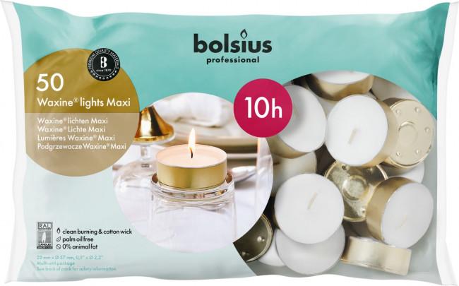 Horeca maxi waxine lichten 10uur wit