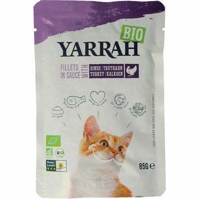 Yarrah Kat filet met kalkoen in saus bio