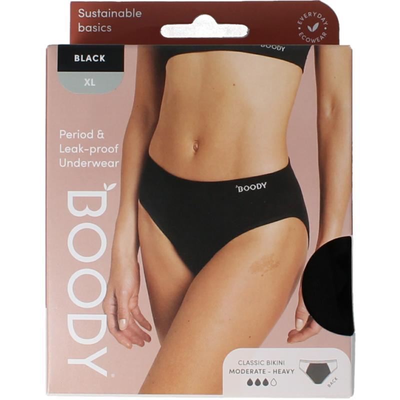 Menstruatieondergoed bikinislip zwart normaal XL