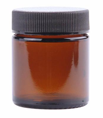 Helios Holland Zalfpot/cremepot incl deksel amber bruin glas 30ml