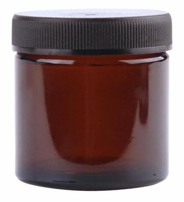Helios Holland Zalfpot/cremepot incl deksel amber bruin glas 60ml