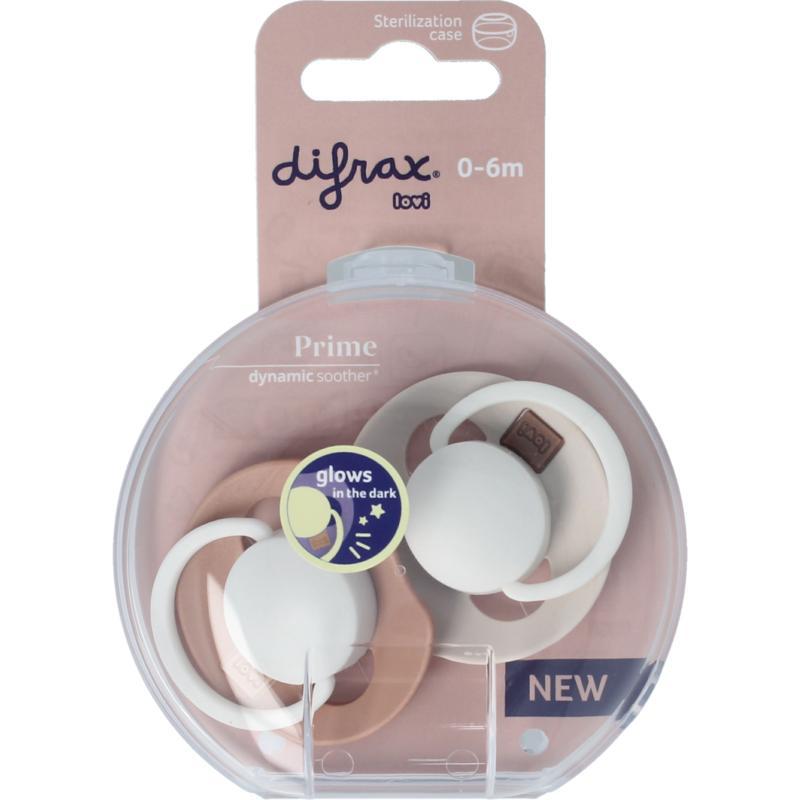 Fopspeen glow dynamic 0-6 mnd ivory/blush