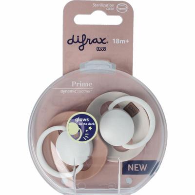 Difrax Fopspeen glow dynamic 18+ mnd ivory/blush