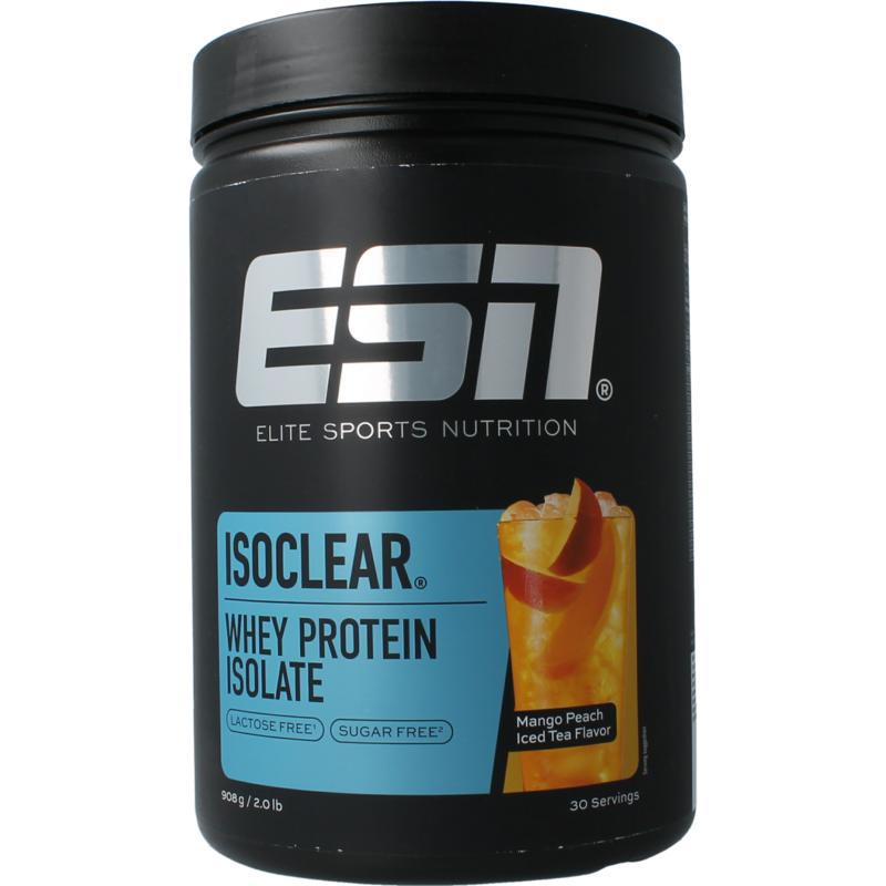 Isoclear whey isolate mango peach ice tea