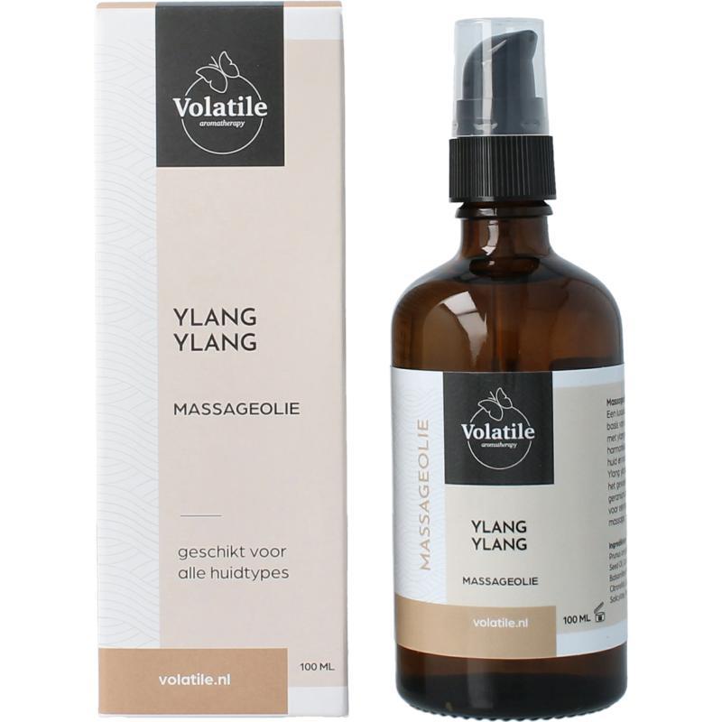 Massageolie ylang ylang glas met pomp
