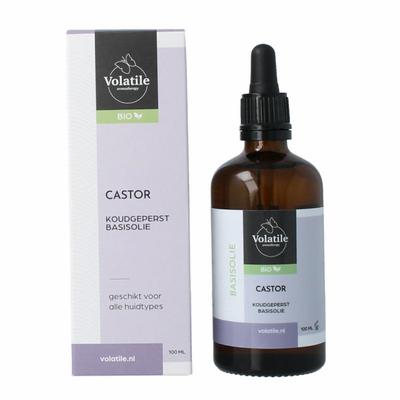 Volatile Castor koudgeperst basisolie bio glazen fles