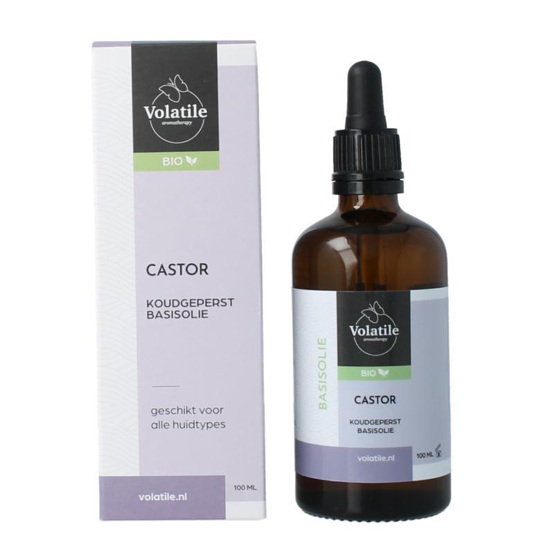 Castor koudgeperst basisolie bio glazen fles