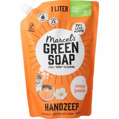 Marcel's Green Soap Handzeep sinaasappel & jasmijn navulling
