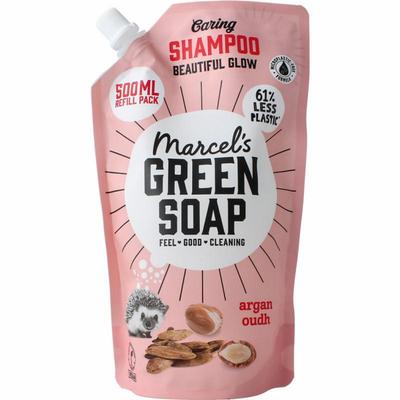 Marcel's Green Soap Shampoo argan & oudh navulling
