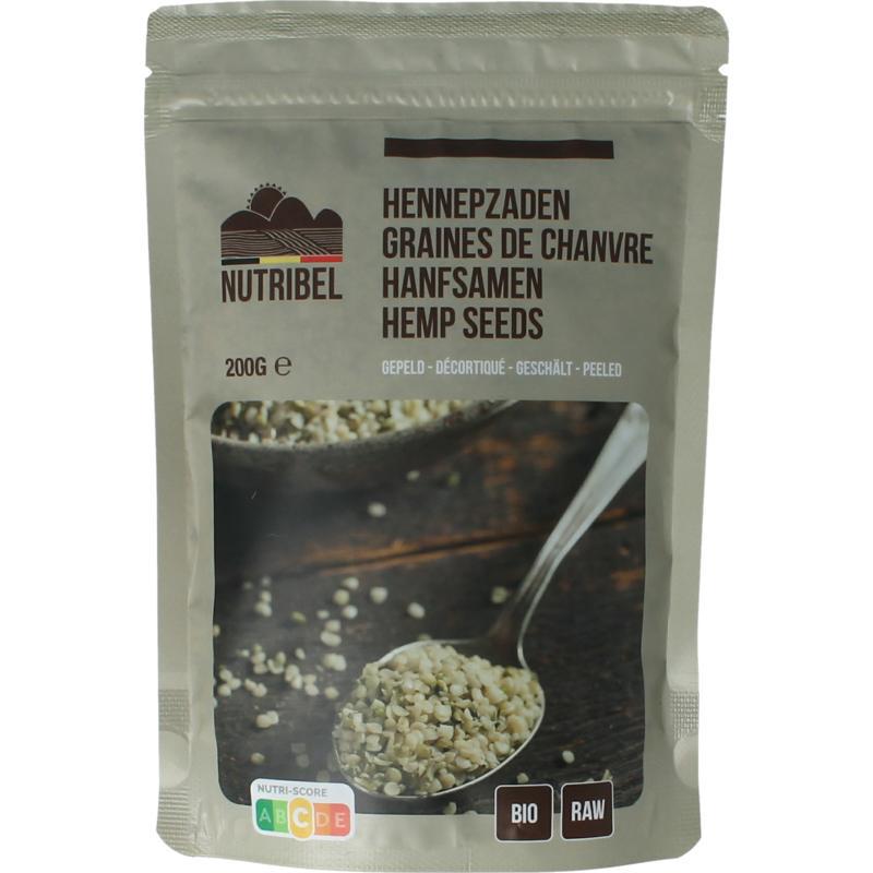 Hennepzaad gepeld raw bio