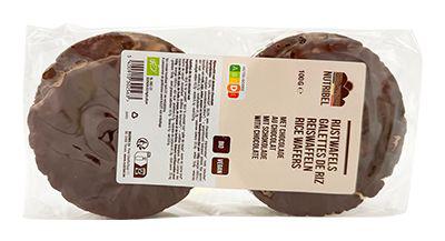 Rijstwafels met pure chocolade bio