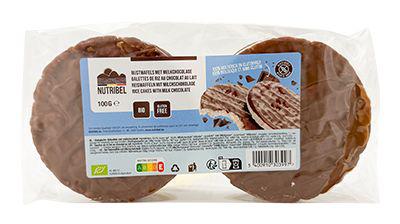 Rijstwafels melkchocolade bio