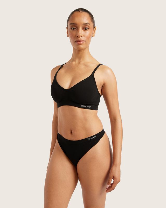 wireless t-shirt bra - black / xl