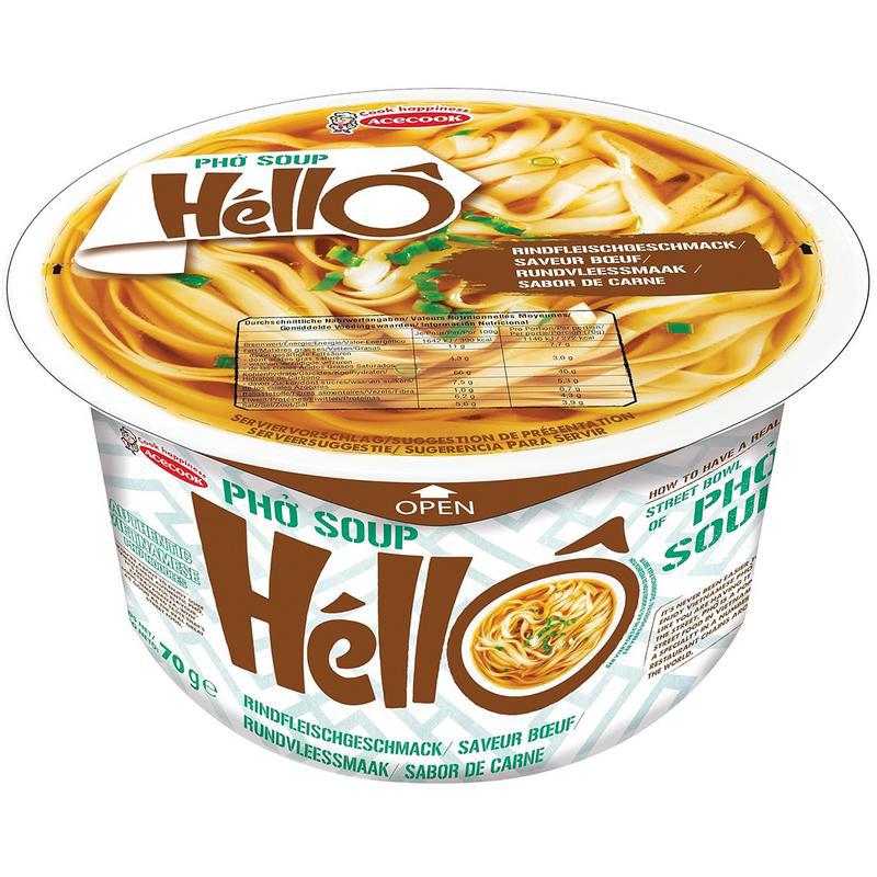 Instant pho soep rundvleessmaak glutenvrij
