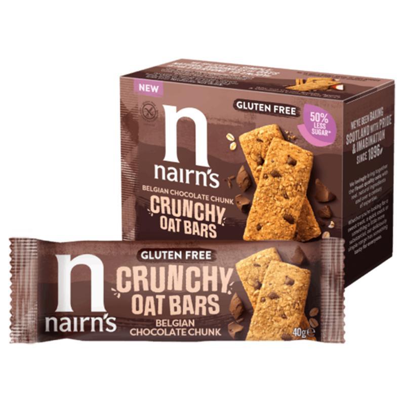 Crunchy oat bars chocolate Belgian glutenvrij