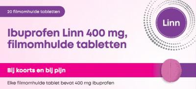 Linn Ibuprofen 400mg roze tablet