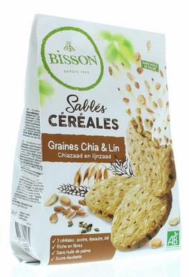 Bisson Zandkoekjes chia & lijnzaad bio