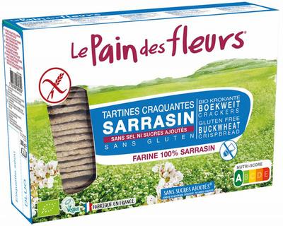 Pain Des Fleurs Krokante crackers boekweit zoutloos glutenvrij bio